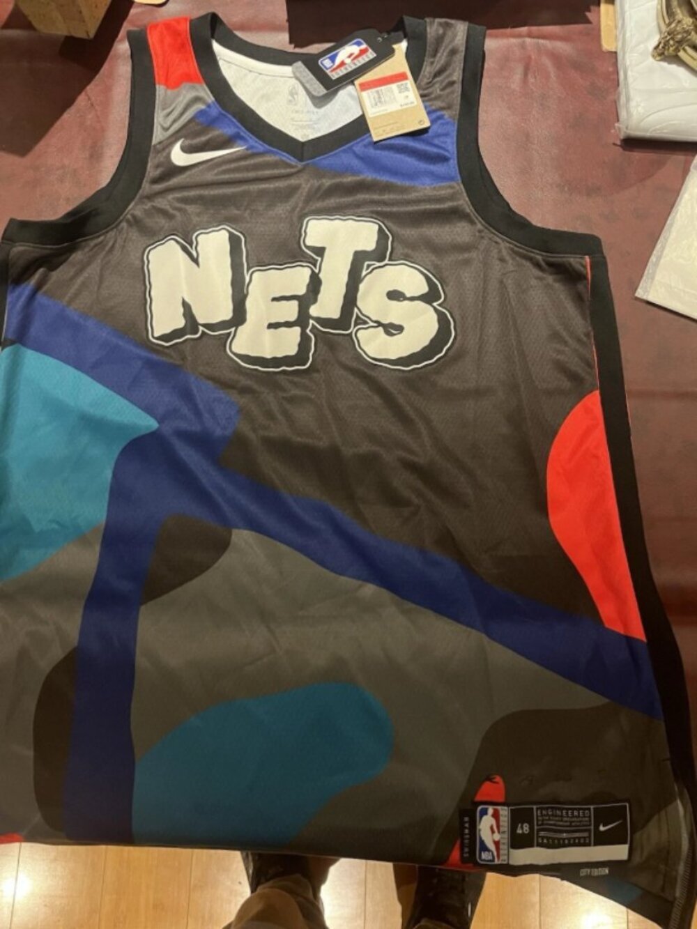 Brooklyn Nets City Edition NBA Jersey Nike Size L 48 Basketball